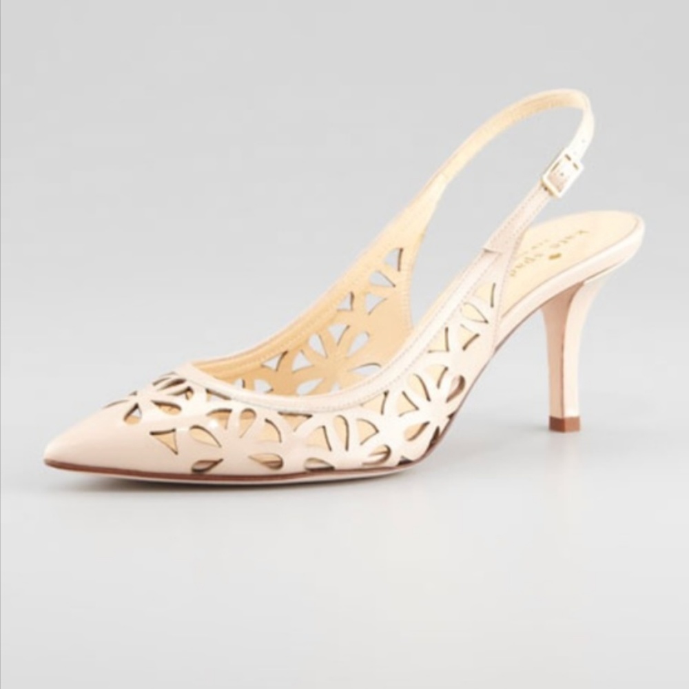 kate spade jacey cutout kitten-heel slingback